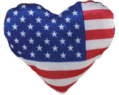 6" Plush USA Flag Heart